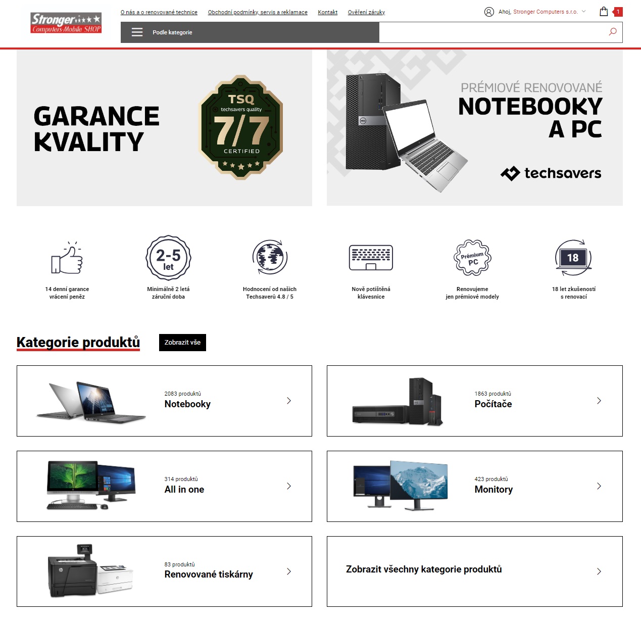 Nový E-SHOP Techsavers